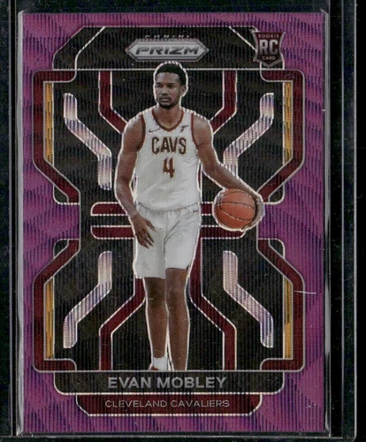 2021-22 Panini Prizm #325 Evan Mobley Purple Wave