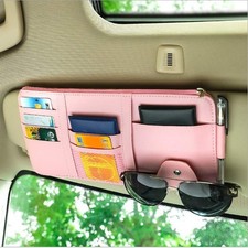 Car Sun Visor Organizer Registration and Document Holder Storage Pouch