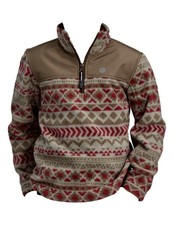 Roper Western Jacket Boys Aztec Print 1/4 Zip Red 03-397-0692-6100 RE