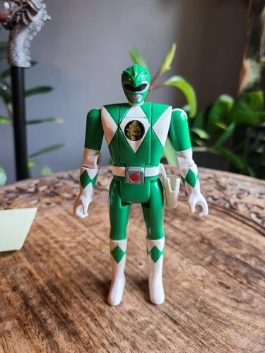 1993 Bandai MMPR Green Ranger Flip Head Tommy Oliver 5" Action Figure Vintage