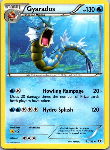 Gyarados 31/113 Rare Legendary Treasures Pokemon Near Mint(P-3-26)