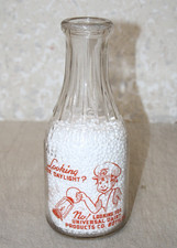 DENTON MARYLAND  UNIVERSAL DAIRY MILK BOTTLE QUART ACL & EMBOSSED