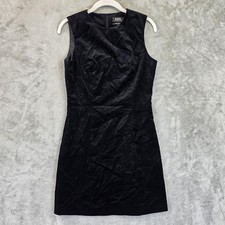 A.P.C. Dress Womens 34 Black Sleeveless Sheath Lined Back Zip Little Black Mini