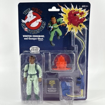 The Real Ghostbusters Winston Zeddmore & Chomper Ghost Action Figures Retro NEW 