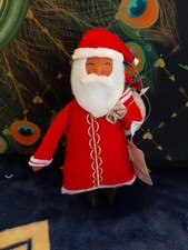 2024 Target Wondershop Fabric AA Santa Claus Christmas Tree Ornament NEW