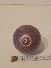 Vintage No. 7 Solid Red Pool Ball Billiard 2" Replacement K 
