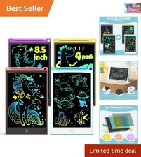 Portable Kids' LCD Writing Tablet Set - Reusable Doodle Boards for Travel Fun