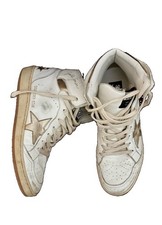 Golden Goose Sky-Star High-Top White/Gold Leather Star Sneakers Men’s