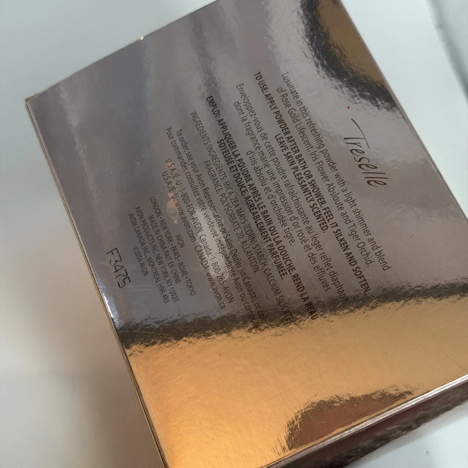 AVON TRESELLE Brillo Polvo Puff 3.5 OZ Nuevo Descontinuado Foto 4 de 4