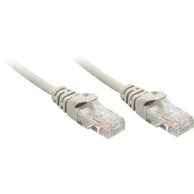 LINDY 48365 RJ45 Netzwerkkabel, Patchkabel CAT 5e U/UTP 5.00 m Grau  1 St.