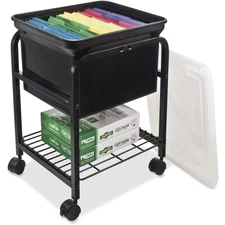 INNOVATIVE STORAGE DESIGN Hanging Rolling File Cart with Clear Lid, 15-5/8 in...