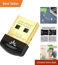 Bluetooth 5 USB Adapter for Windows 11/10/8.1/8 - Connect 7 Devices Easily