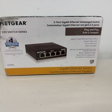 NETGEAR GS305P 5-Port PoE Gigabit Unmanaged Switch 63W Desktop Wall Mount Black