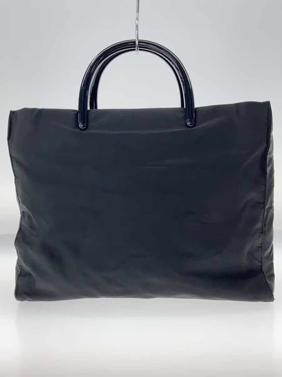 PRADA Handbag Nylon BLK Solid Authentic Rare Exce… - image 3