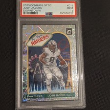 Panini 2023 Donruss Optic Downtown! Josh Jacobs #D-12 Raiders PSA 9