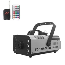1000 Watt Fog Machine Indoor/Outdoor, Halloween Smoke Machine with 6 Colorful...