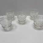 Vintage Anchor Hocking Clear Glass Dessert Cups Sherbet Dishes Set of 5