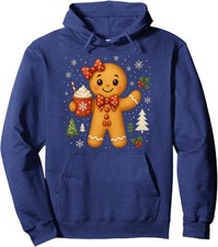 Cute Gingerbread Christmas Snow Xmas Holiday Gifts Unisex Hooded Sweatshirt