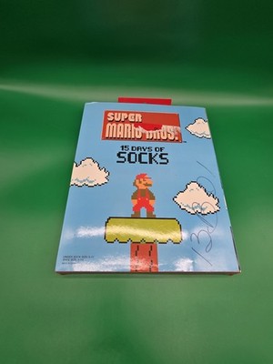 Super Mario Bros 15 Days of Socks Unisex Sock Size 9-11 Ankle No Show 