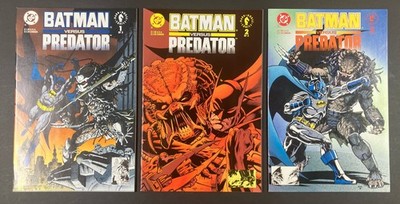 BATMAN VERSUS PREDATOR #1 2 3 Complete Set 1991 NM to NM+ DC, Dark Horse