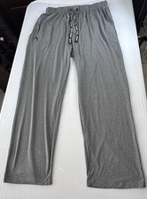 Large Gray Cotton Stretch Elastic Head Sweatpants refw-58  activewear