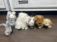 Lot Of 5 Webkinz Doug Guy Cats, Airedale Terrier, Golden Retriever, White Tiger