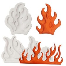 Flame Fondant Molds Fire Cake Decorating Silicone Molds For Sugarcraft Style A
