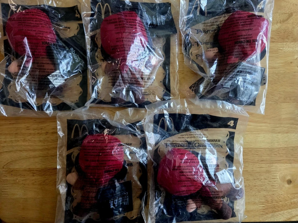 McDonald's Prirates of The Caribbean Happy Meal Toys Lot of 5 ALL Jack Sparrow! - Image 2 of 3