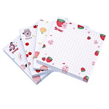Cute Kawaii Sticky Notes 3.1x3.1in 4Pads 80Sheets/Pad