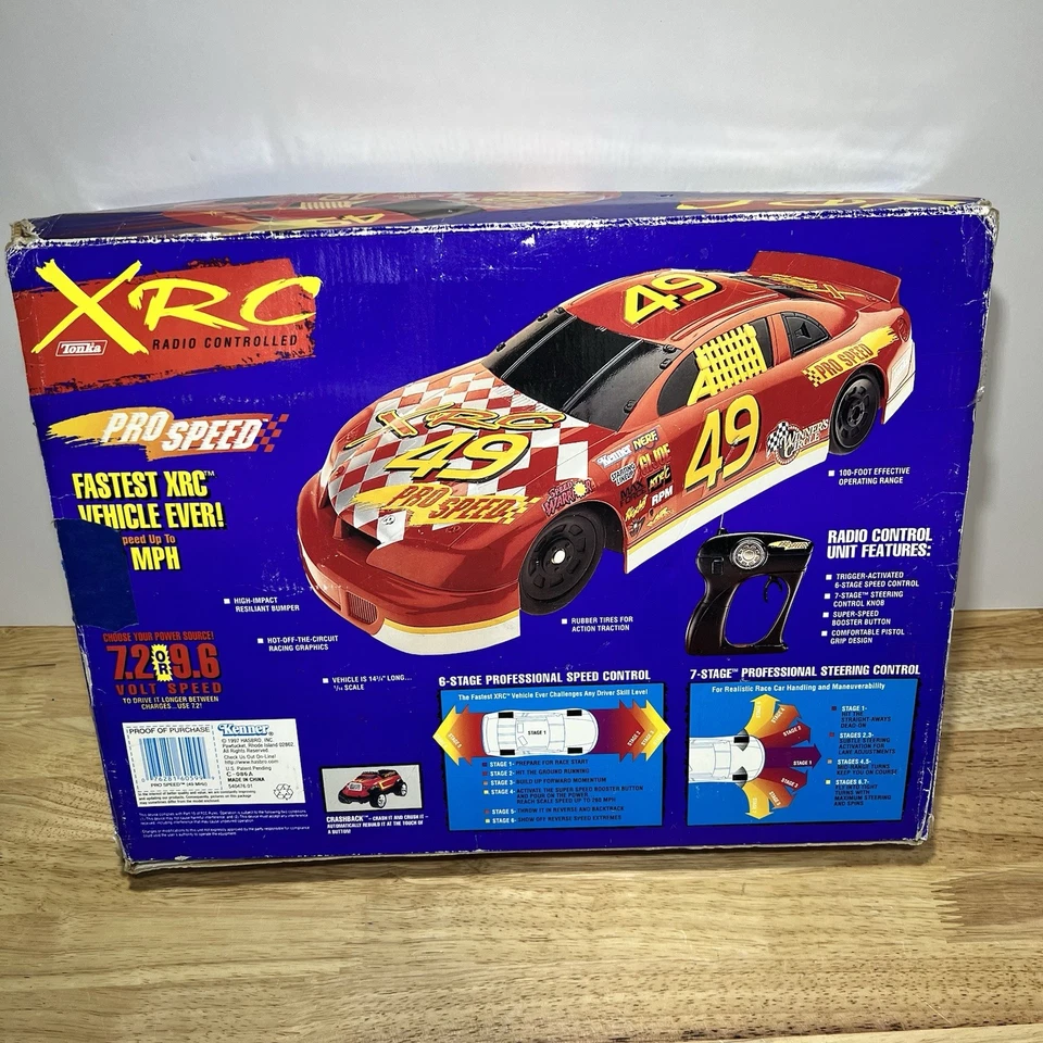 Coche de carreras Kenner Hasbro Tonka XRC de colección radiocontrolado Pro Speed en caja Foto 2 de 4