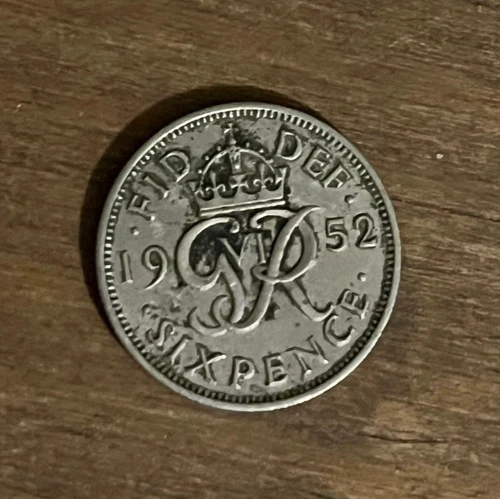 1952 George VI Sixpence — photo from another recent sale