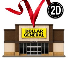 Dollar General Acrylic Christmas Ornament Discount Store Shopping Gift 014