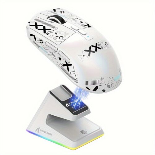 ATTACK SHARK X6 49g SUPERLIGHT Mouse with Magnetic Charging Dock, PixArt PAW3395 - Picture 32 of 50