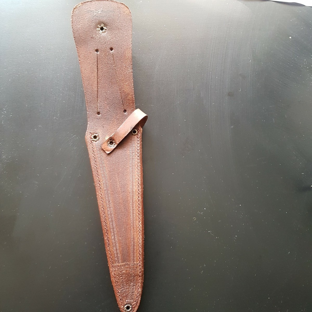 Fodero In Pelle Per Coltello Taylor Witness 29cm: Bushcraft E Sopravvivenza, Stile Militare