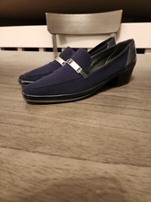 Vintage Rangoni Firenze Blue/black Casual Loafers Women s Size 8 B Italian