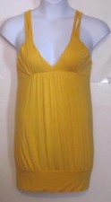 Forever 21 juniors sz M Medium yellow short sundress dress j54