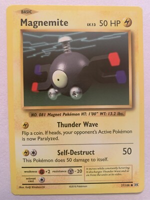 Pokemon XY Evolutions Magnemite Common Card 37/108 NM/M