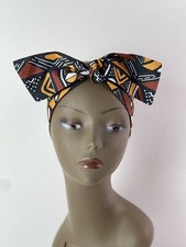 African Print Ankara Silky Satin Turban Tie