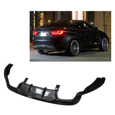 For 2015-2019 BMW F85 X5M F86 X6M Carbon Fiber 3D Style Rear Diffuser Bumper Lip