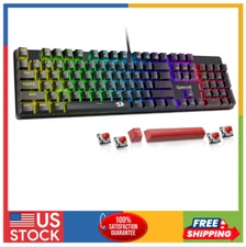 Redragon Mechanical Gaming Keyboard Wired with 11 Backlit Modes and Red Switch
