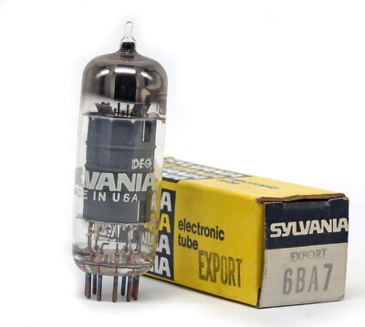 ECC82, 12au7 Sylvania short plates Vacuum Tube, lampe, Röhre, Valve