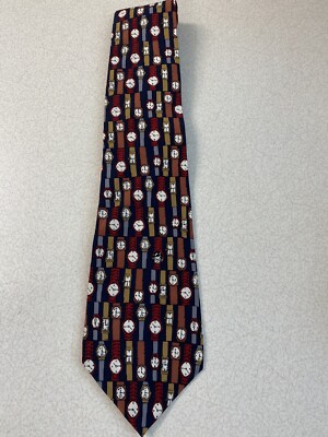 Vicky Davis New York Mens Neck Tie Classic Silk  ''Time Flies with Vicky'' EUC