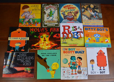 Lot of 12 ROBOT Picture Books STEM Math Science Technology S4