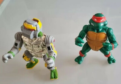 TEENAGE MUTANT HERO TURTLES, Original 90er Raphael + Robo Turtle, TMNT 