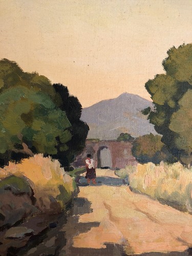 E. Violet - Paysage d'arrière pays Sanary (Var) - Huile sur panneau cartonné - 第 3/4 張圖片