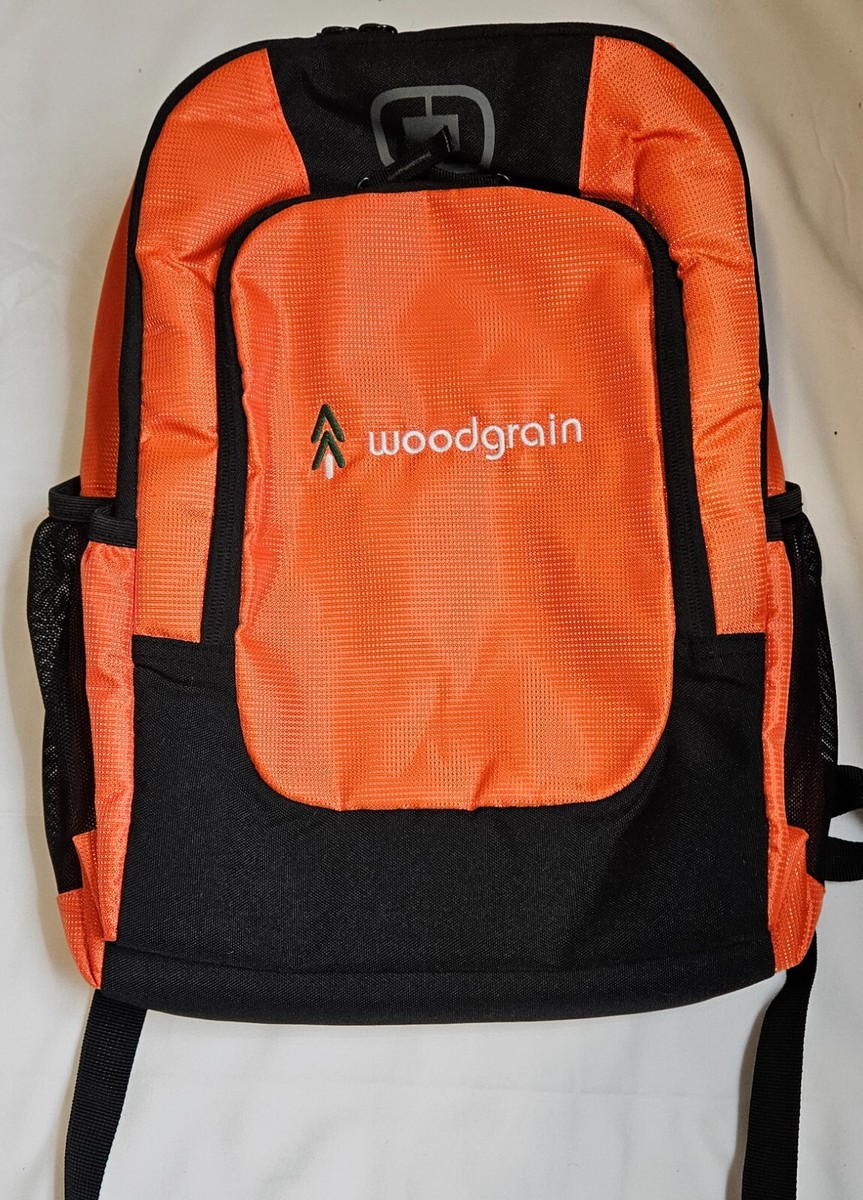 Ogio Logan Unisex Orange & Black Nylon Backpack Bookbag Computer