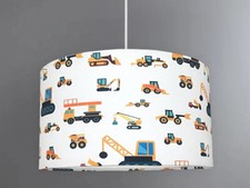 new kids room diggers truck cranes vehicles lamp shade pendant light shade drum