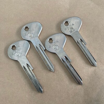 4x SILCA WAS6 MAZDA NISSAN UNCUT BLANK CAR AUTOMOTIVE KEY NOS NEW OLD STOCK