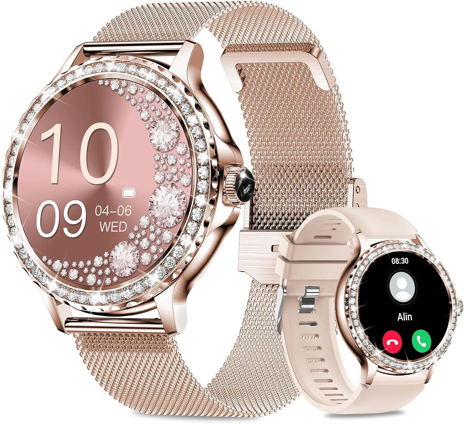Smart Watch Ladies Women with Phone Function Wristwatch for iPhone Samsung Huawei