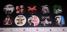 Oi Punk Rock Button Pins Lot Street Punk Skinhead Angelic Upstarts Blitz